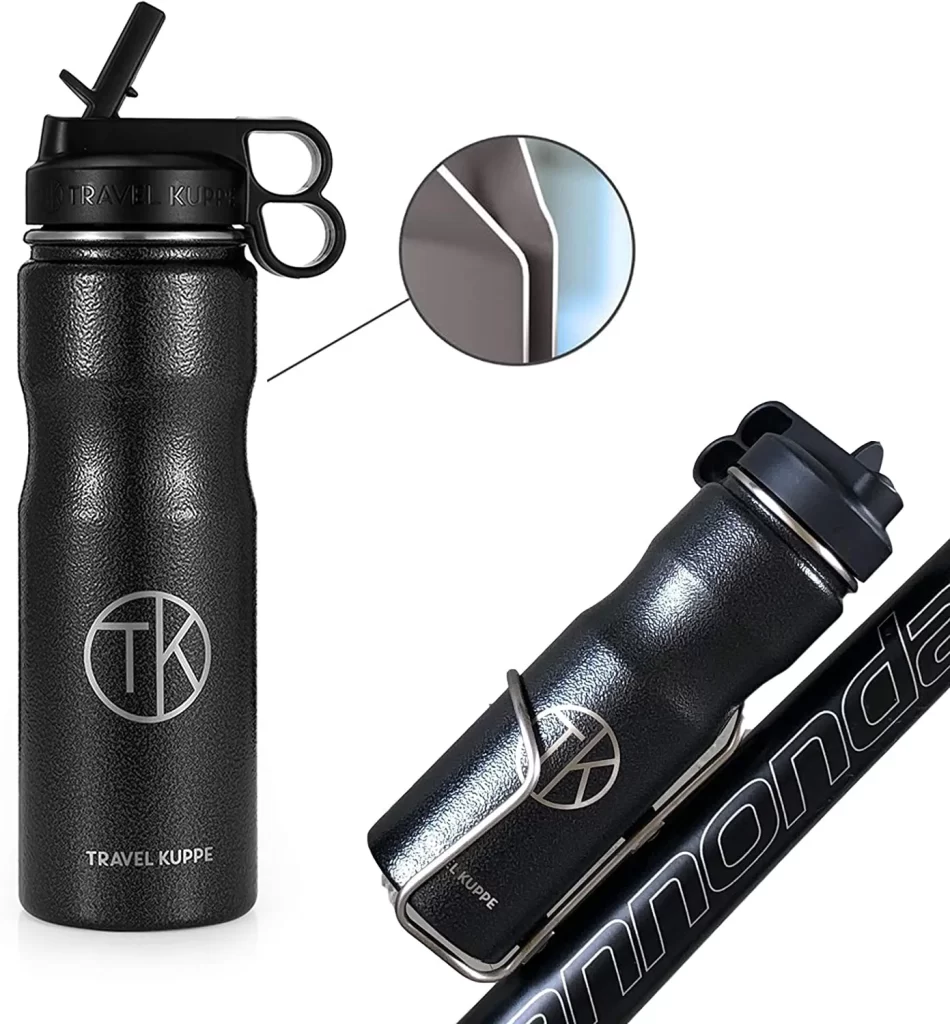 Travel Kuppe Vacuum Insulated Stainless Steel Cycling Sports Water Bottle