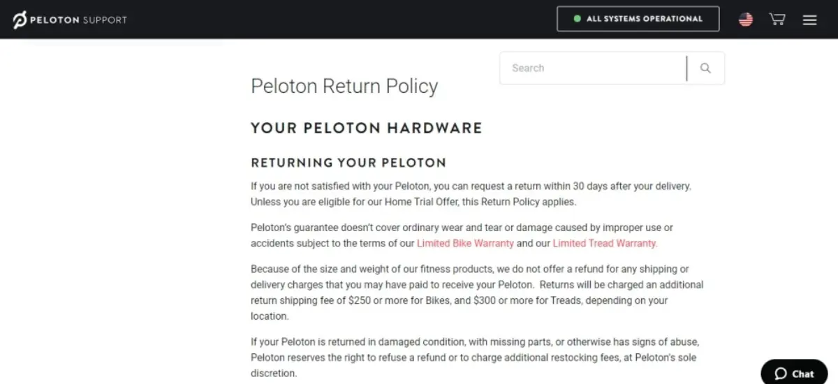 What is The Peloton Return Policy